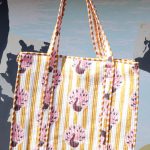 Goa Borsa in Cotone Trapuntato Pavoni  - Multicolor  (40x47x12 cm, cotone)