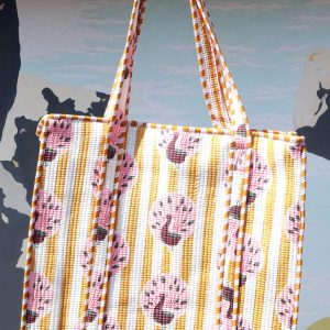 Goa Borsa in Cotone Trapuntato Pavoni  - Multicolor  (40x47x12 cm, cotone)