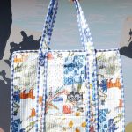 Goa Borsa  Artigianale in Cotone Trapuntato Patchwork  - Multicolor  (40x47x12 cm, cotone)