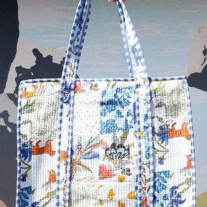 Goa Borsa  Artigianale in Cotone Trapuntato Patchwork  - Multicolor  (40x47x12 cm, cotone)