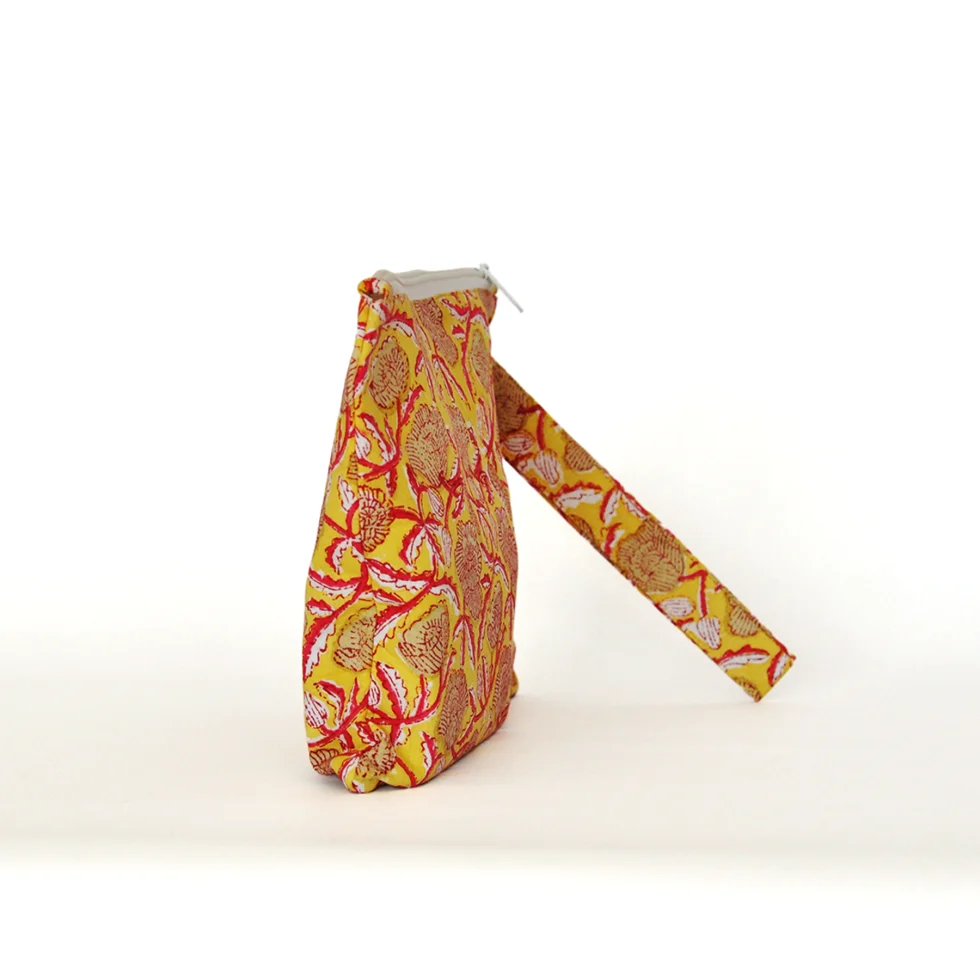 AGR01PL - lato– Giallo e Rosso con motivi indiani fronte