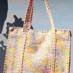 Goa Borsa Artigianale in Cotone Trapuntato Natura - Multicolor  (40x47x12 cm, cotone)